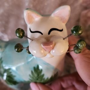 2002 Annaco creations, Lacombe palm tree ceramic cat figurine